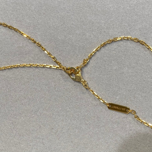 CLOVER NECKLACE GOLD CARNELIAN