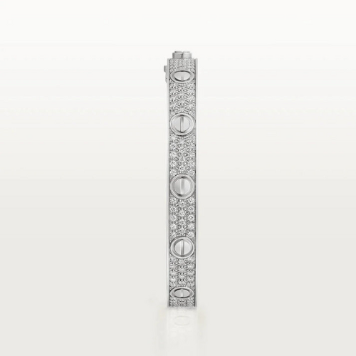 LOVE BRACELET 6.1MM DIAMOND-PAVED WHITE GOLD