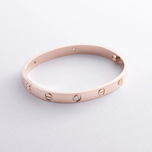 LOVE BRACELET 6.1MM 4 DIAMONDS PINK GOLD