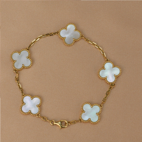 CLOVER BRACELET 5 MOTIFS MOP
