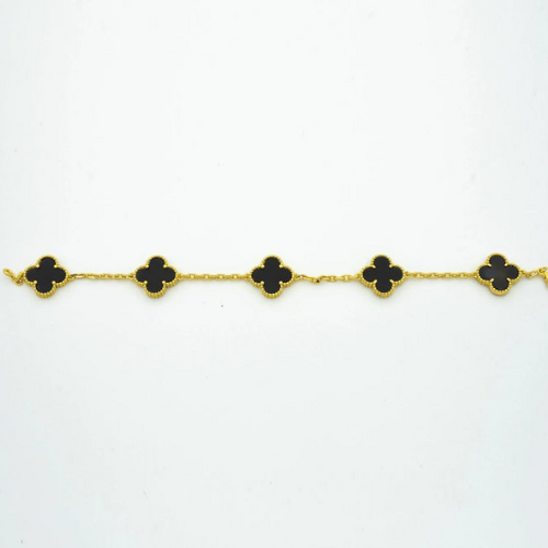 CLOVER BRACELET 5 MOTIFS ONYX