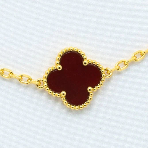 VINTAGE CARNELIAN NECKLACE 10 MOTIFS GOLD