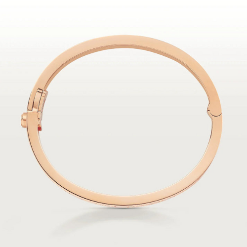 LOVE BRACELET 6.1MM DIAMOND-PAVED PINK GOLD