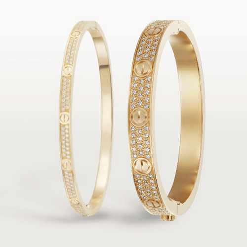 LOVE BRACELET 6.1MM DIAMOND-PAVED YELLOW GOLD