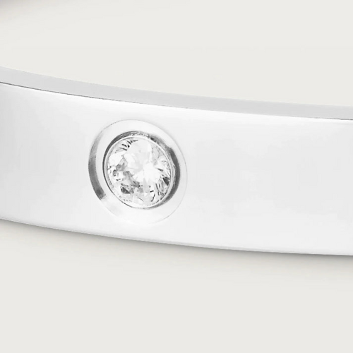 LOVE BRACELET 6.1MM 4 DIAMONDS WHITE GOLD