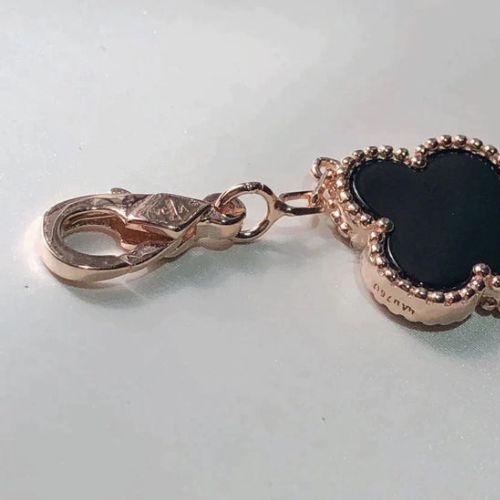 CLOVER MULTICOLOR PINK GOLD BRACELET 5 MOTIFS