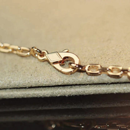 CLOVER 20 MOTIFS ONYX GOLD NECKLACE