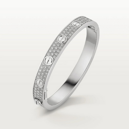 LOVE BRACELET 6.1MM DIAMOND-PAVED WHITE GOLD