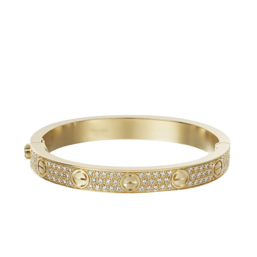 LOVE BRACELET 6.1MM DIAMOND-PAVED YELLOW GOLD