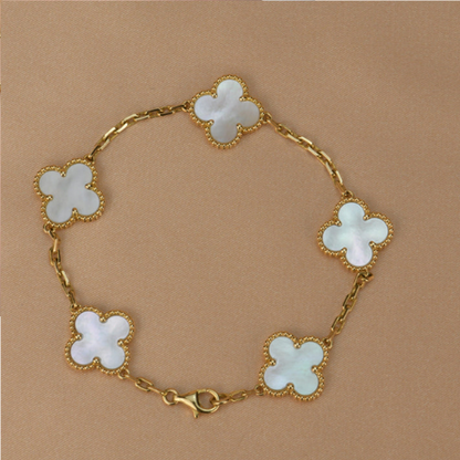CLOVER BRACELET 5 MOTIFS MOP