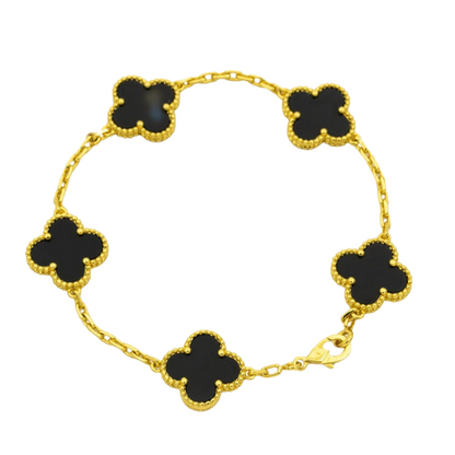 CLOVER BRACELET 5 MOTIFS ONYX