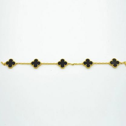 CLOVER BRACELET 5 MOTIFS ONYX