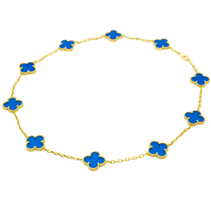 VINTAGE AGATE NECKLACE 10 MOTIFS GOLD
