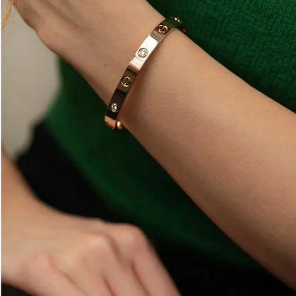 LOVE BRACELET 6.1MM 4 DIAMONDS PINK GOLD