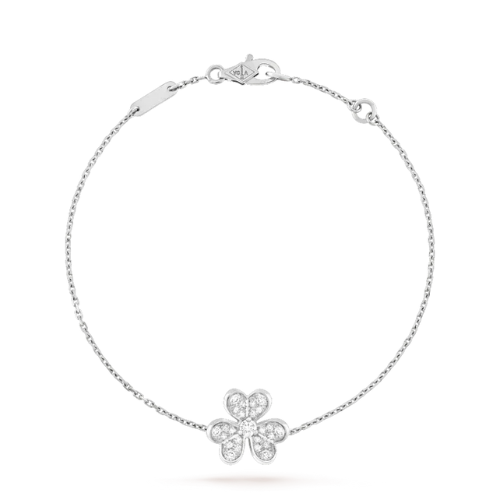 FRIVOLE SILVER FLOWER DIAMOND BRACELET