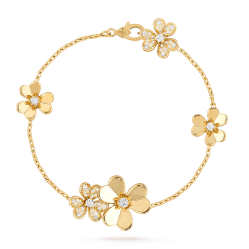 FRIVOLE GOLD 5 FLOWERS BRACELET
