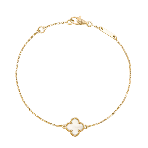 CLOVER GOLD MOP BRACELET