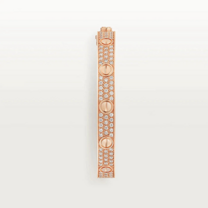 LOVE BRACELET 6.1MM DIAMOND-PAVED PINK GOLD