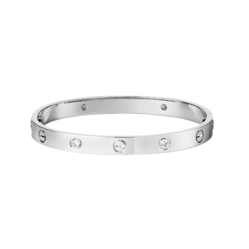 LOVE BRACELET 6.1MM 4 DIAMONDS WHITE GOLD