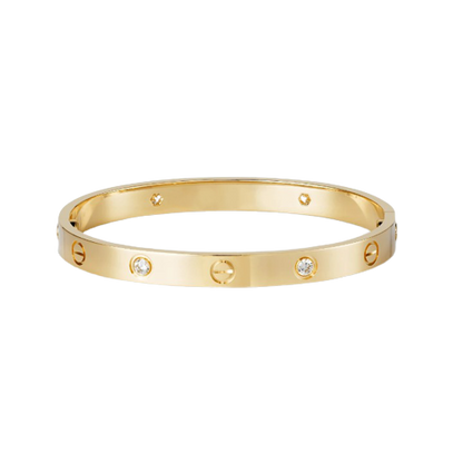 LOVE BRACELET 6.1MM 4 DIAMONDS YELLOW GOLD